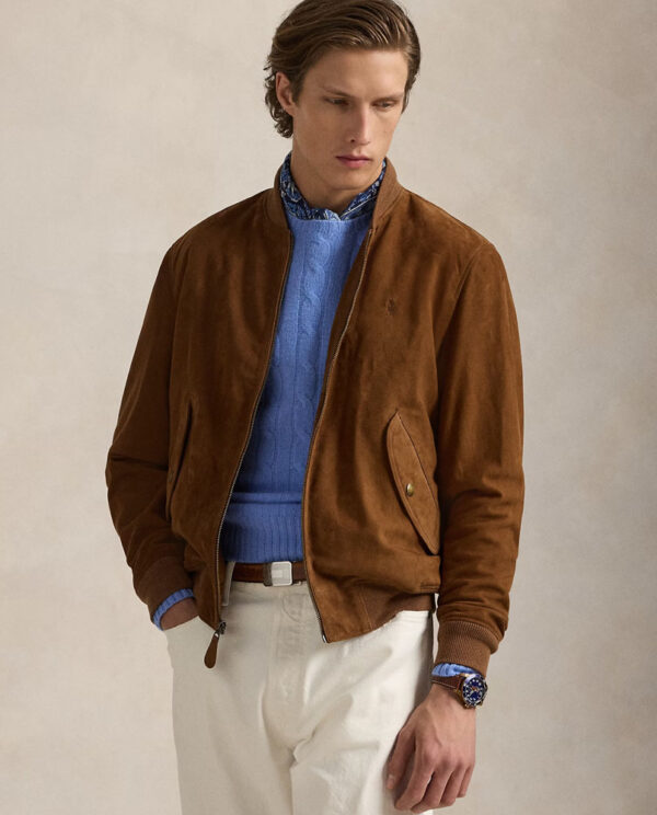 mens suede bomber jacket