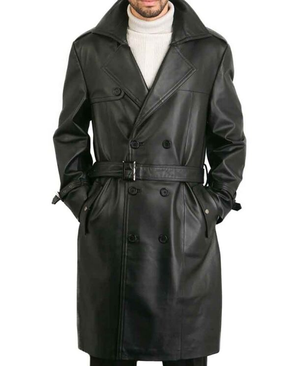 Leather Trench Coat Mens
