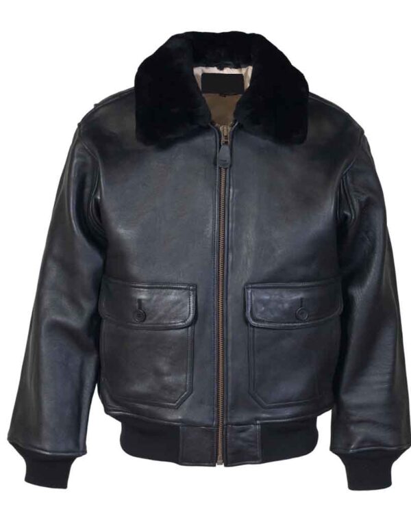 Black Leather Flight Jacket