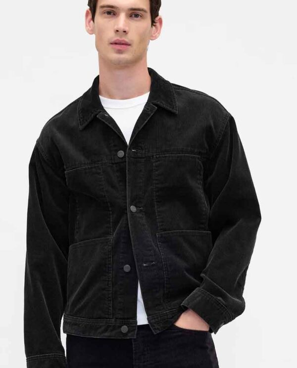 Mens Black Corduroy Jacket