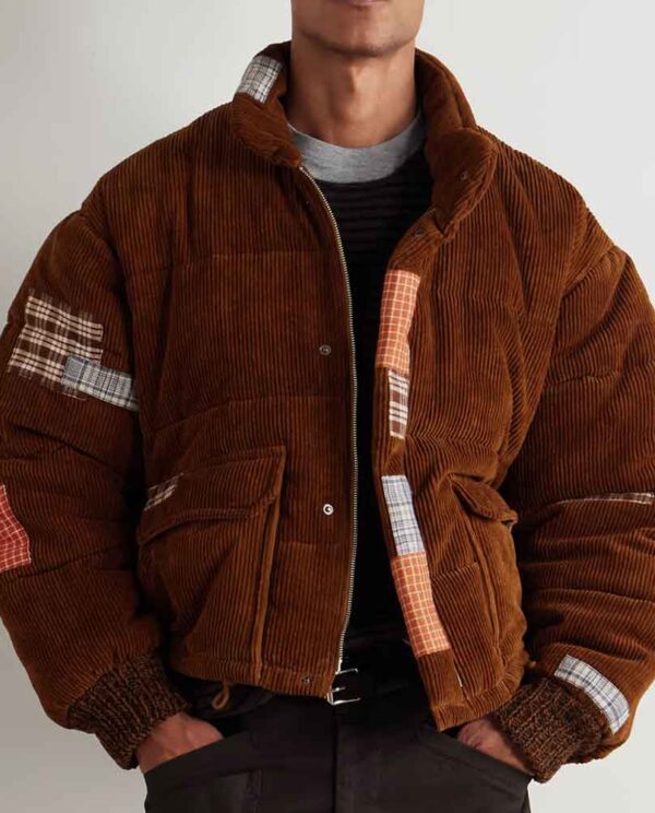 patchwork corduroy jacket